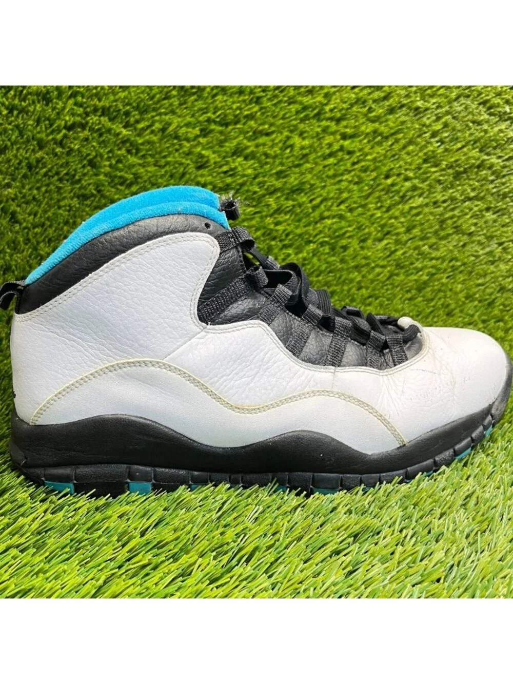 Nike Air Jordan 10 Retro Mens Size 11 White Black Blue Basketball Shoes Sneakers